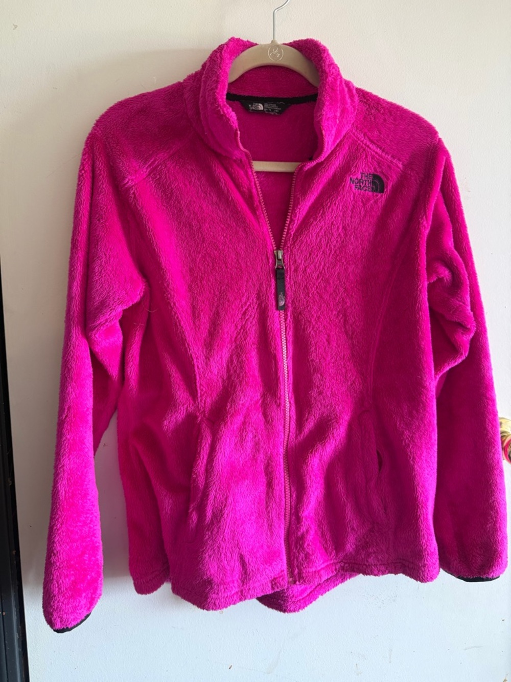 The North Face Girls Size XL 18 Hot Pink Full Zip Fleece Jacket